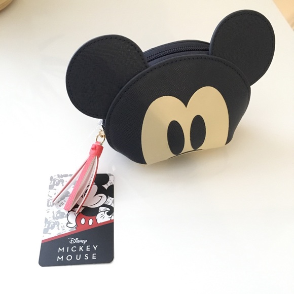 Disney Mickey Mouse Pouch Wallet Coin Purse Mini Makeup Bag - Picture 4 of 10